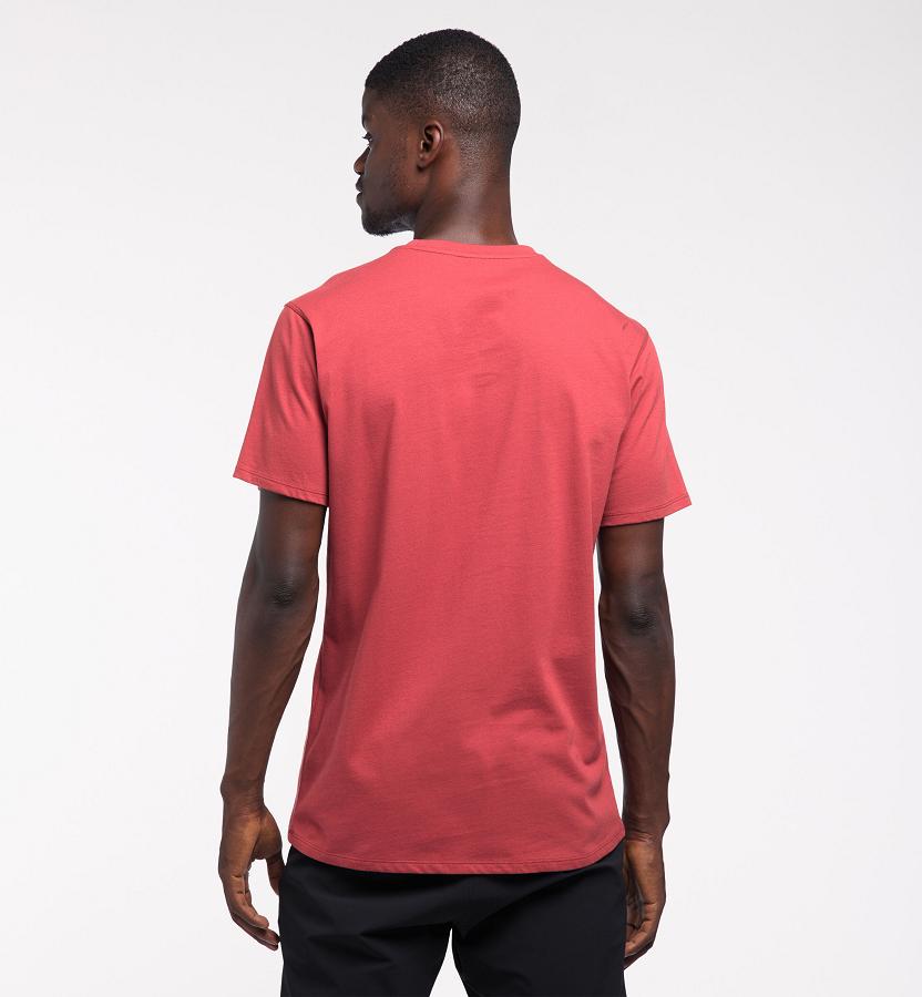 Haglöfs Mens Mirth T-Shirt Red New Zealand 67153TQDA
